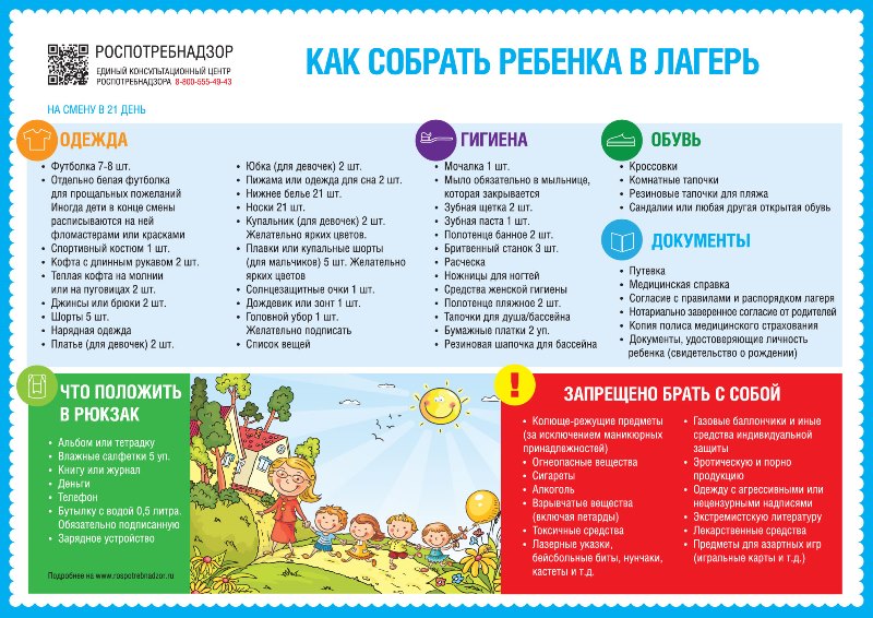 Как собрать ребенка в лагерь.